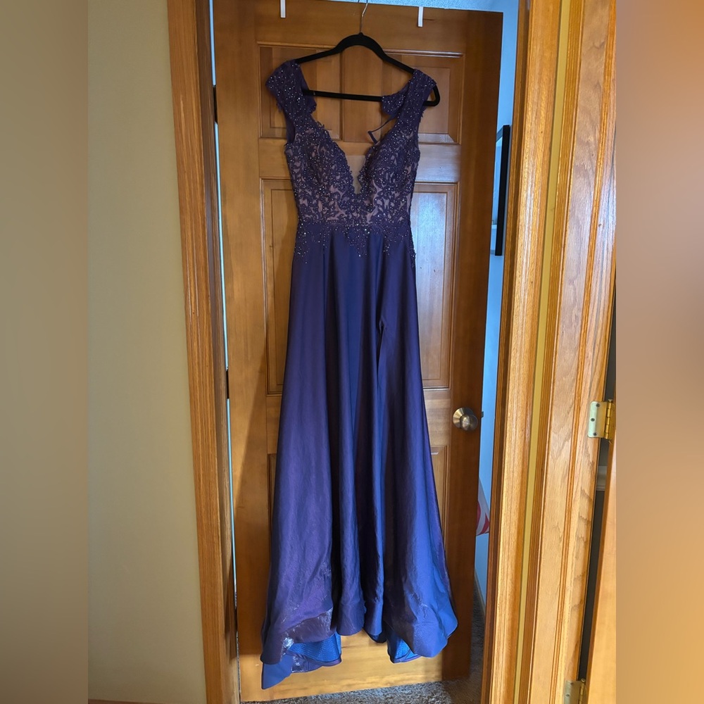 La Femme Deep Purple Gown